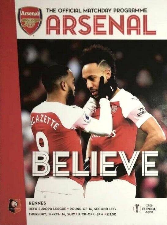 2018/19 EUROPA LEAGUE - ARSENAL v RENNES